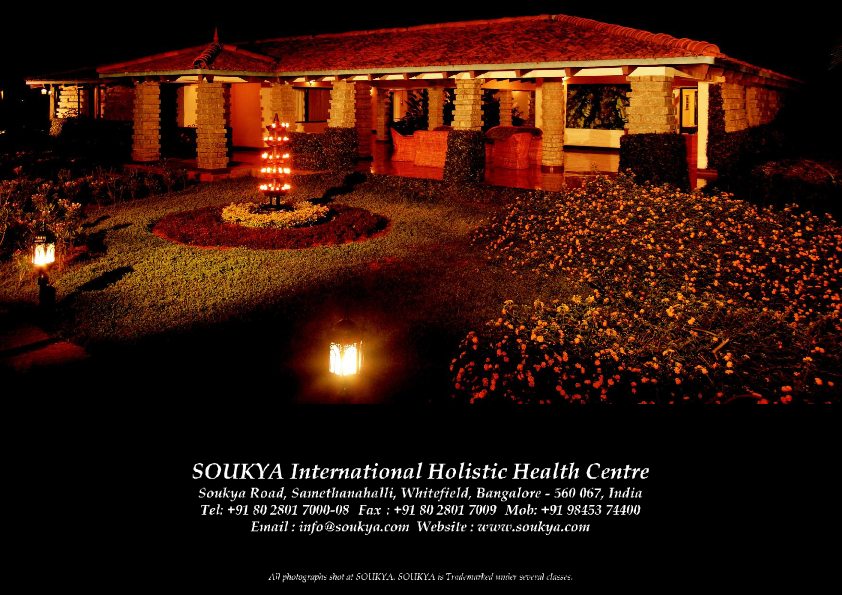 SOUKYA Dr. Mathai's International Holistic Health Centre EBrochure